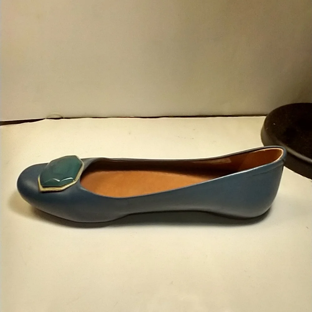Arezzo Blue Round Toe Ballet Flats Shoes Women's sz 7.